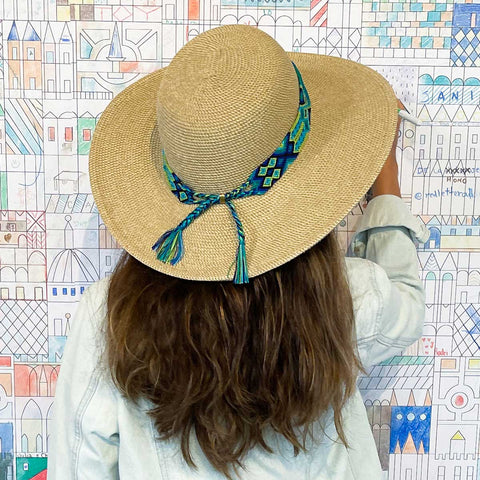 Pavo Real | Sombrero artesanal | Filtro solar UPF50+ | illums uv